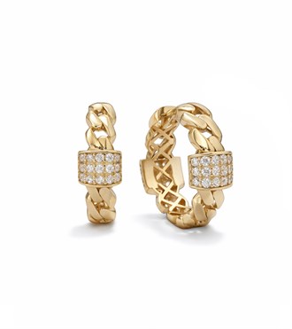 Taş Bantlı Gurmet Halka Küpe