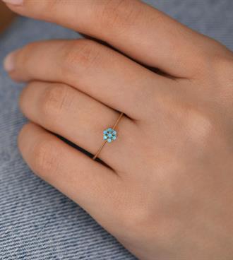 Firuze Çiçek Yüzük