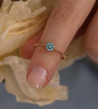 Firuze Çiçek Yüzük