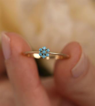 Firuze Çiçek Yüzük