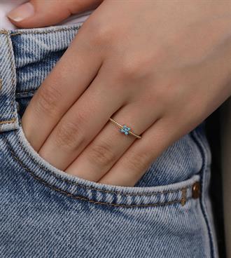 Firuzeli Kardelen Yüzük