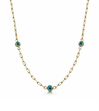 Gözlü Mini Ataç Kolye