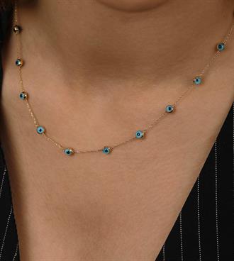 Gözlü Zincir Kolye