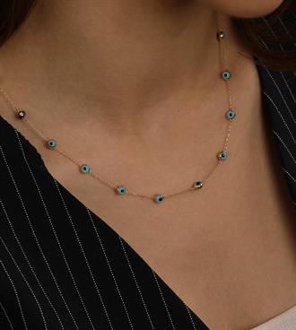 Gözlü Zincir Kolye