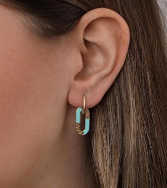 Gurmet Detaylı Oval Küpe