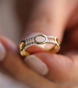 Halkalı Çift Line Yüzük