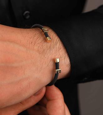 Harfli Hasır Kordon Erkek Bileklik