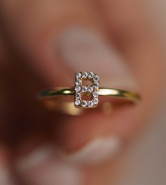 Taşlı Harf Yüzük