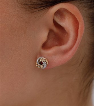 İki Renkli Düğüm Küpe