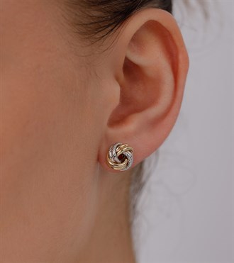 İki Renkli Düğüm Küpe