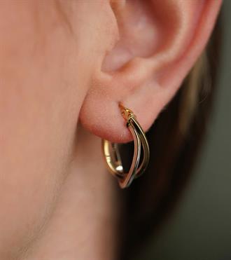 İkİli Geçme Halka Küpe