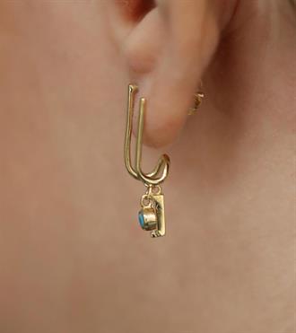 İkiz Baget Firuze Küpe