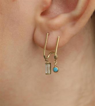 İkiz Baget Firuze Küpe