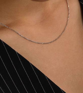 İnce Forse Zincir-Beyaz