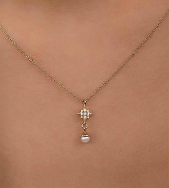 İnci Kar Tanesi Kolye