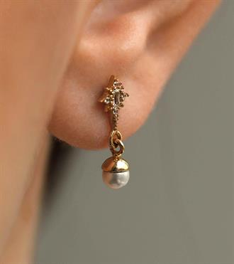 İncili Kar Tanesi Küpe