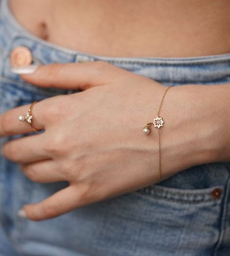 İncili Kar Tanesi Bileklik