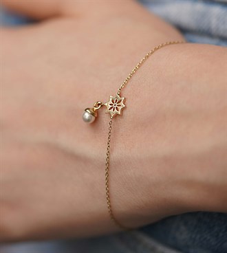 İncili Kar Tanesi Bileklik