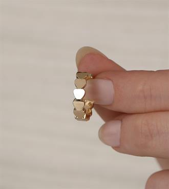 Kalp Dizilim Halka Küpe