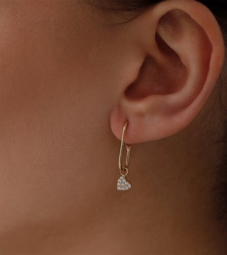 Kalpli Dikdörtgen Küpe