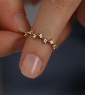 Karşılıklı Taşlı Yüzük