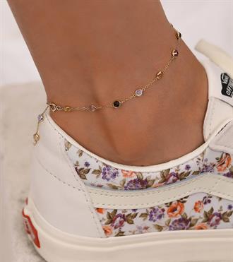 Küçük Renkli Taşlı Halhal