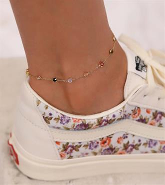 Küçük Renkli Taşlı Halhal