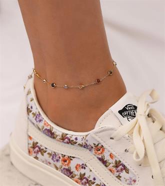 Küçük Renkli Taşlı Halhal