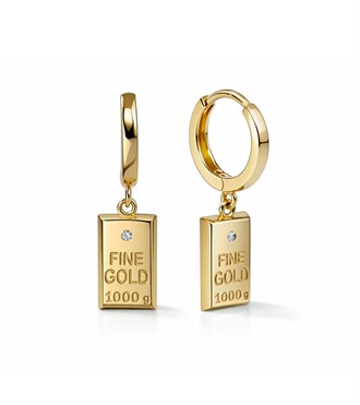 Külçe Sallantılı Halka Küpe