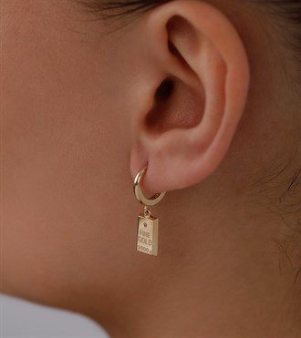 Külçe Sallantılı Halka Küpe