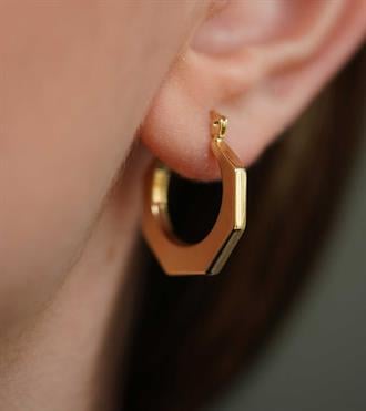 Küt Beşgen Halka Küpe