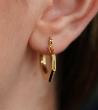 Küt Beşgen Halka Küpe