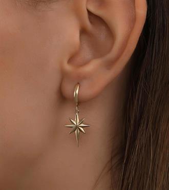 Kutup Yıldızı Sallantılı Küpe