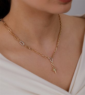 Kutup Yıldızlı Tasarım Kolye