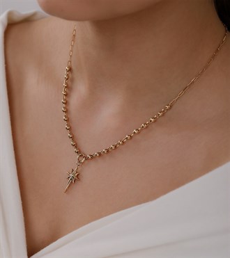 Kutup Yıldızlı Top Top Kolye