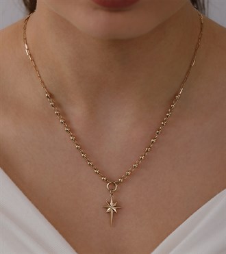 Kutup Yıldızlı Top Top Kolye