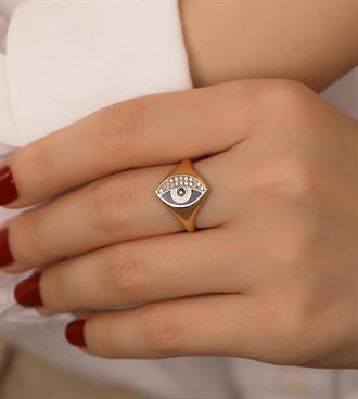 Lacivert Mineli Göz Yüzük