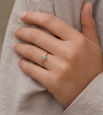 Firuze Çiçek Yüzük