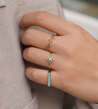 Firuze Çiçek Yüzük