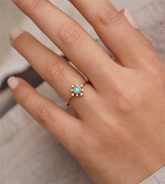 Firuze Çiçek Yüzük