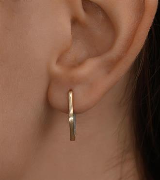 Mavi Mineli Kalp Küpe