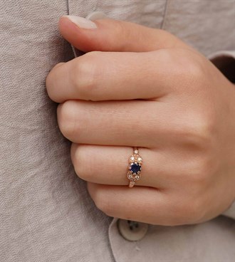 Mavi Vintage Yüzük