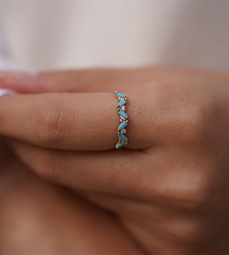 Zikzak Firuze Yüzük