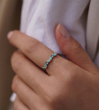 Zikzak Firuze Yüzük