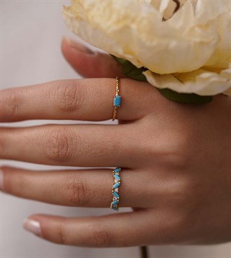 Zikzak Firuze Yüzük