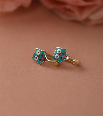 Mineli Baykuş Çocuk Küpe