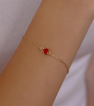 Mineli Kalp Çocuk Bileklik