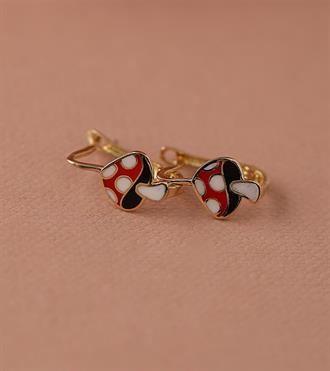 Mineli Mantar Çocuk Küpe