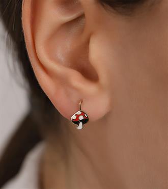 Mineli Mantar Çocuk Küpe