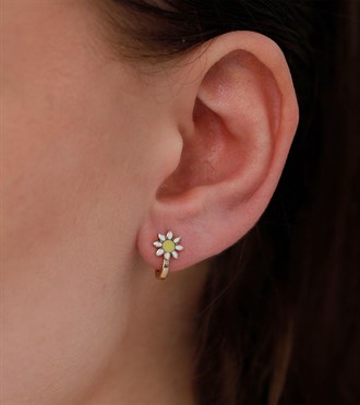 Mineli Papatya Çocuk Küpe